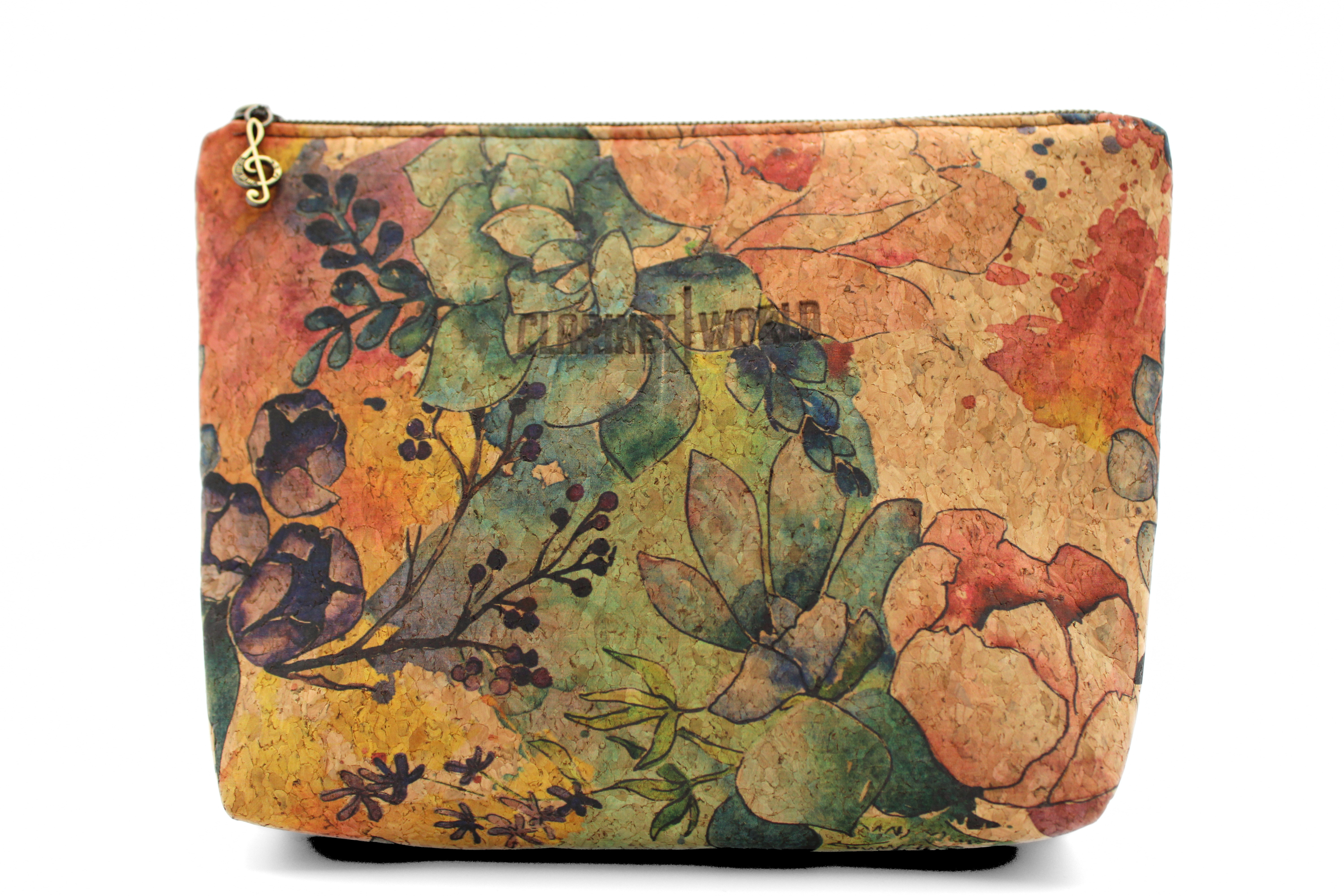 Handcrafted by J.Anne - Large Accessory Zipper Pouch - Colorful Floral