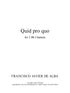 De Alba - Quid pro quo for Two B-flat Clarinets