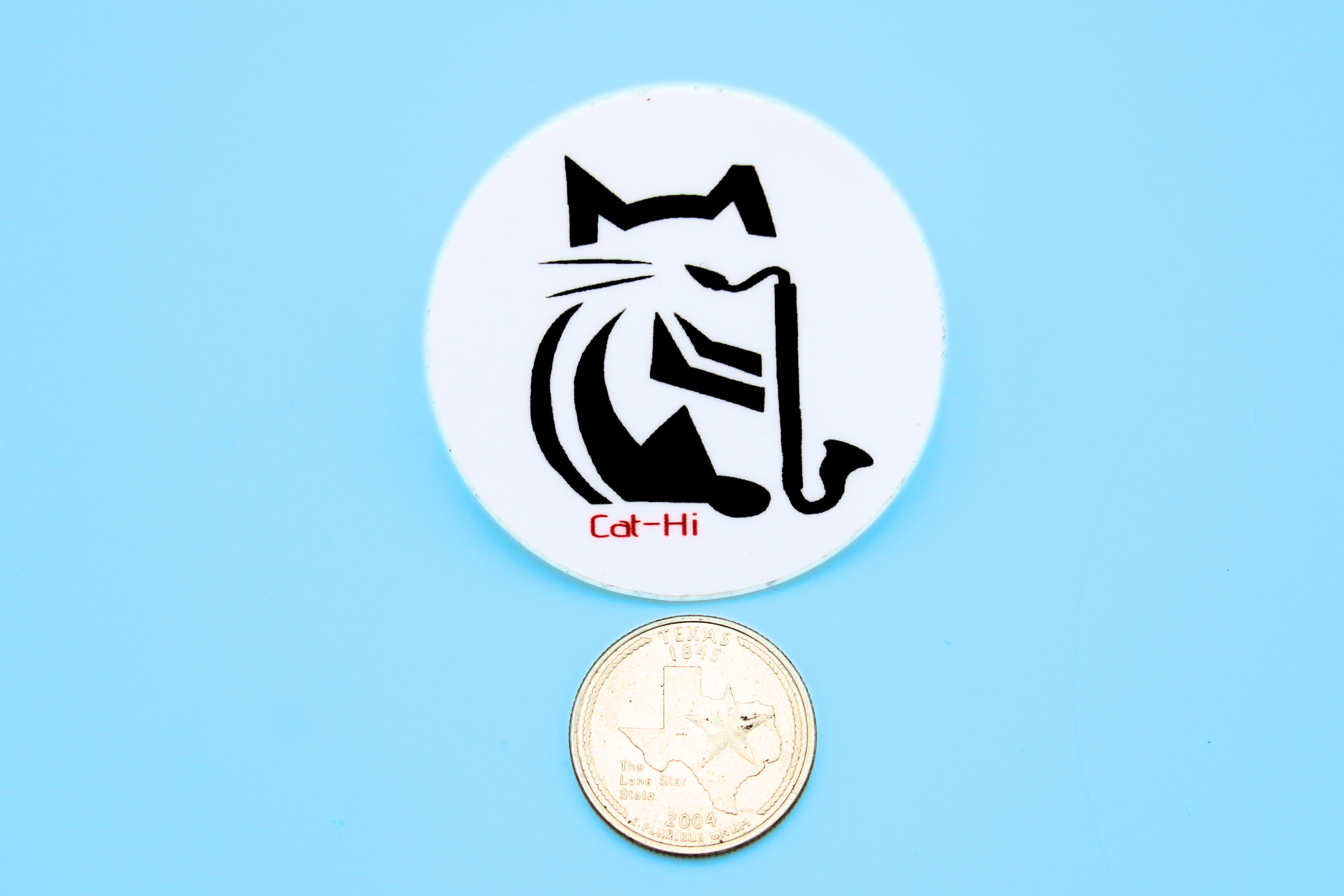 Cat-Hi Bass Clarinet Cat Sticker