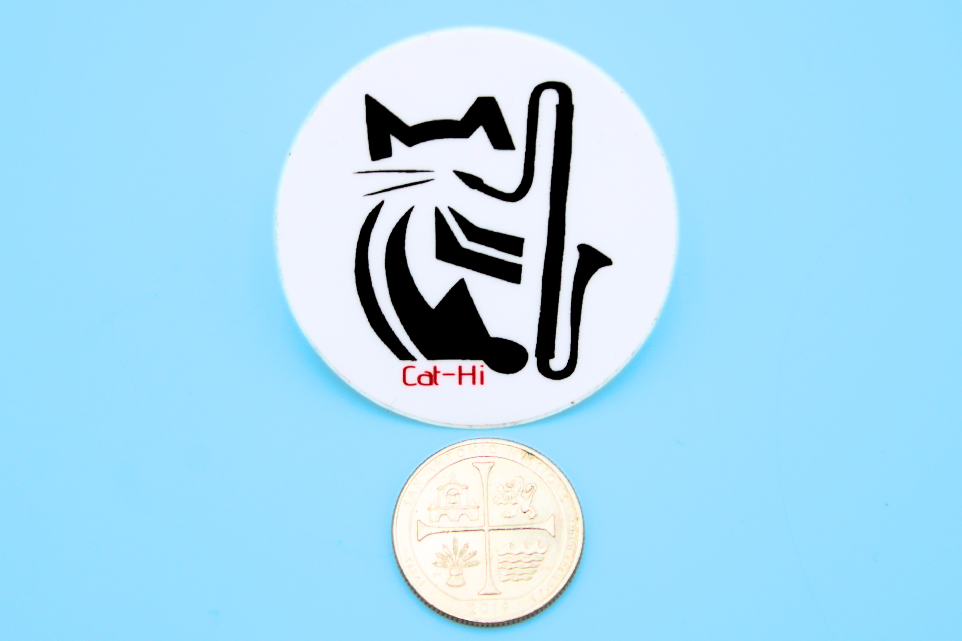 Cat-Hi Contra Clarinet Cat Sticker
