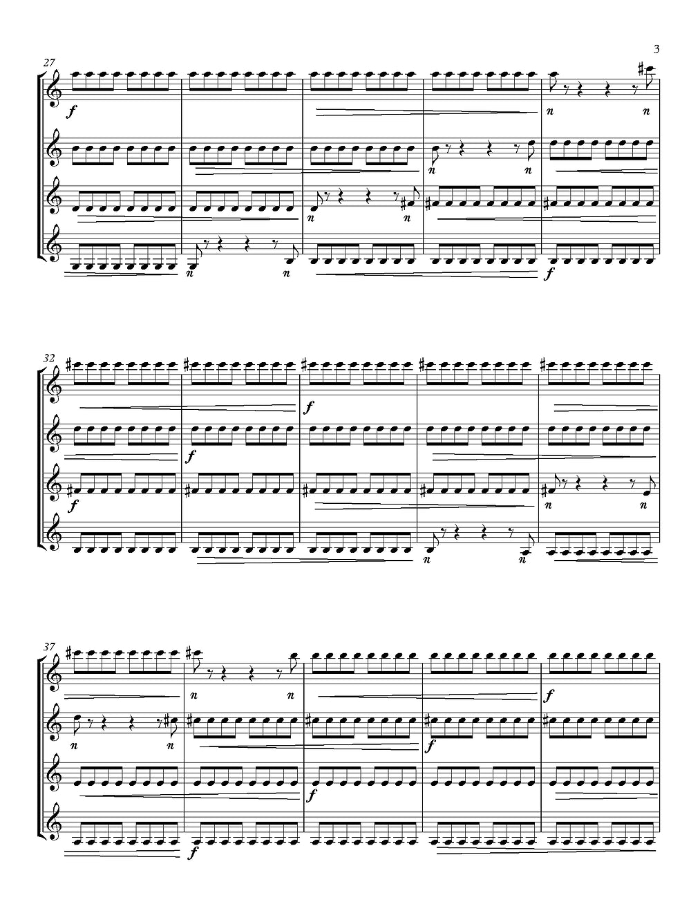 De Alba - Loop 101 South for 3 B-flat Clarinets and Bass Clarinet