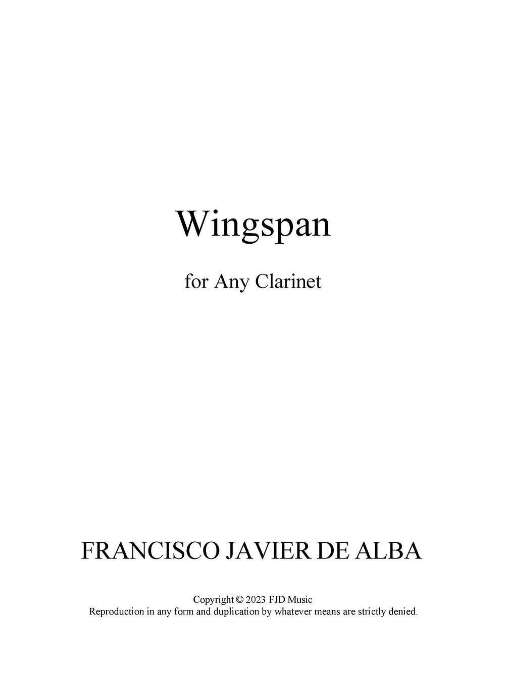 De Alba - Wingspan for Any Clarinet