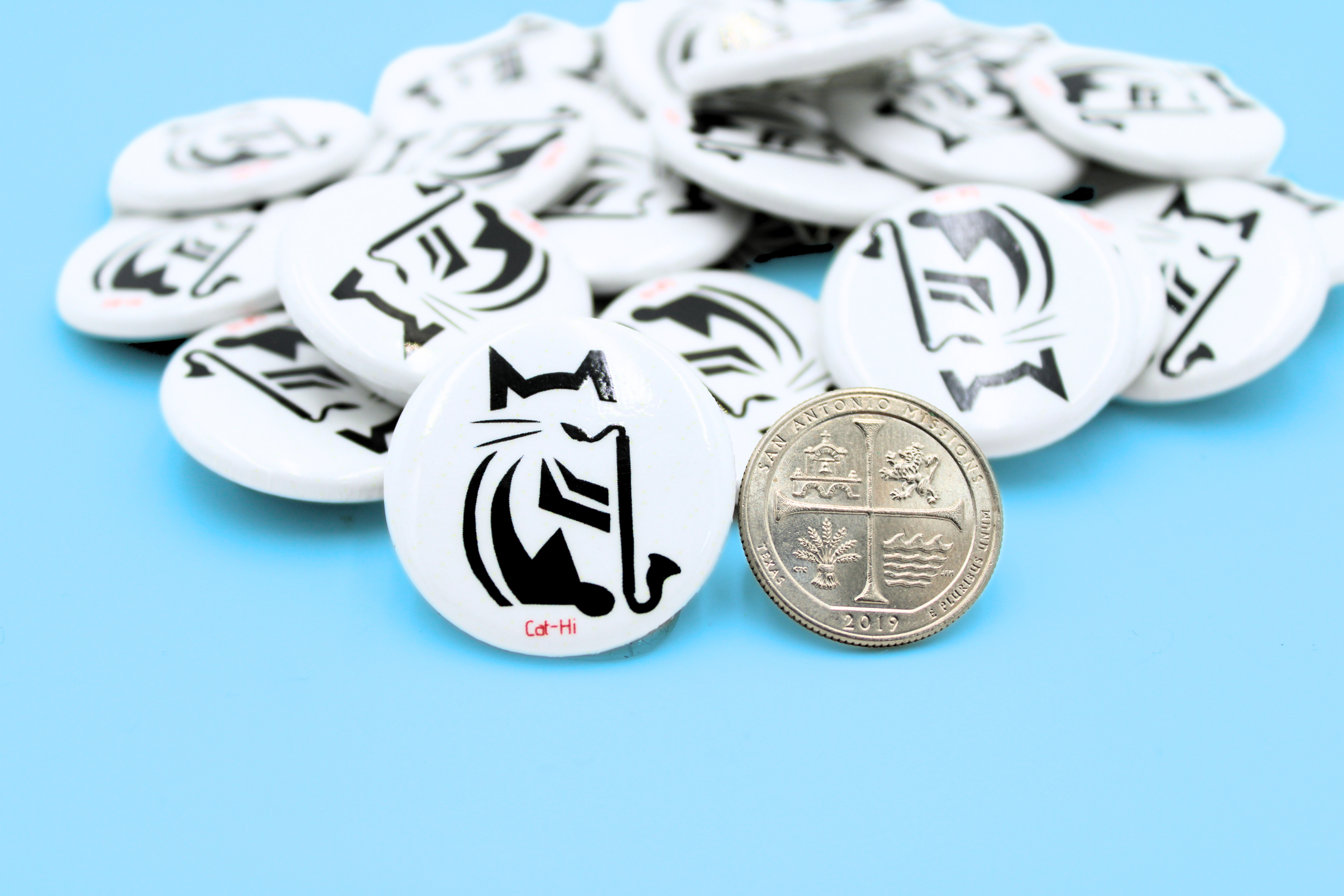 Cat-Hi Bass Clarinet Cat Pins