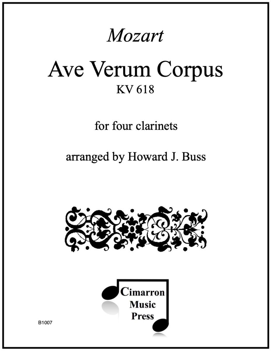 Mozart (arr. Buss) - Ave Verum Corpus for Clarinet Quartet