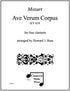 Mozart (arr. Buss) - Ave Verum Corpus for Clarinet Quartet