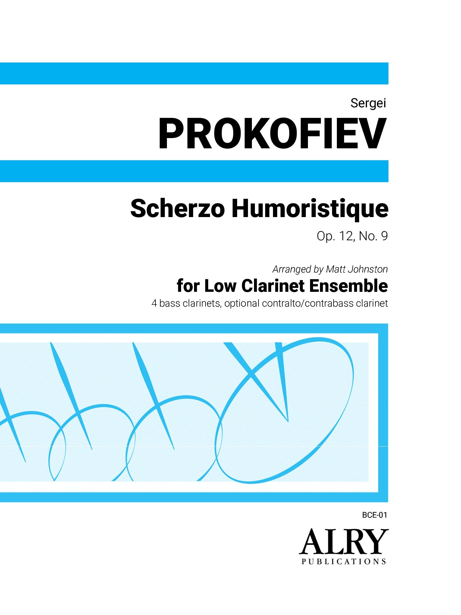 Prokofiev (arr. Matt Johnston) - Scherzo Humoristique for Low Clarinet Ensemble