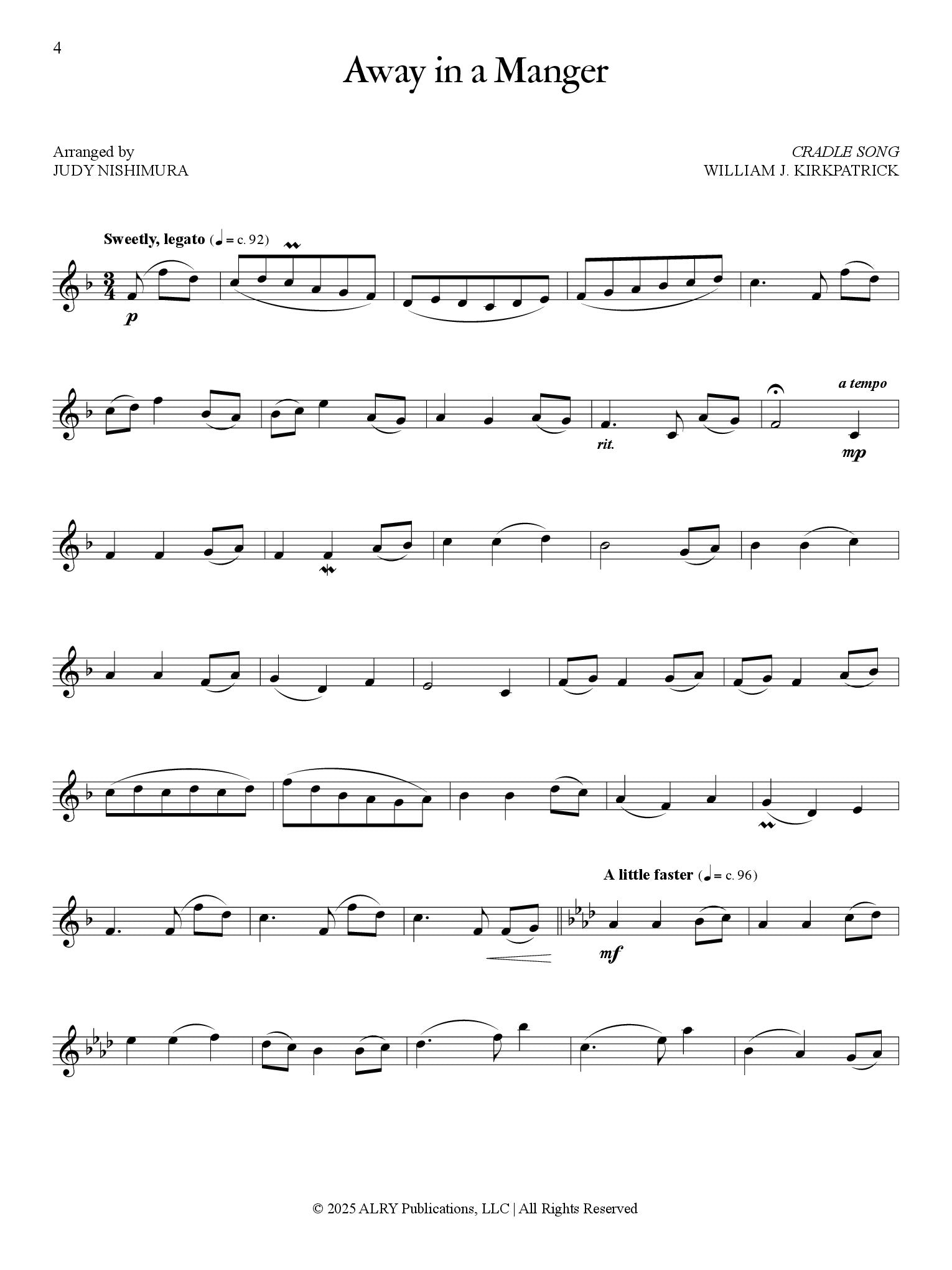 Nishimura - The Christmas Clarinetist for Clarinet Alone