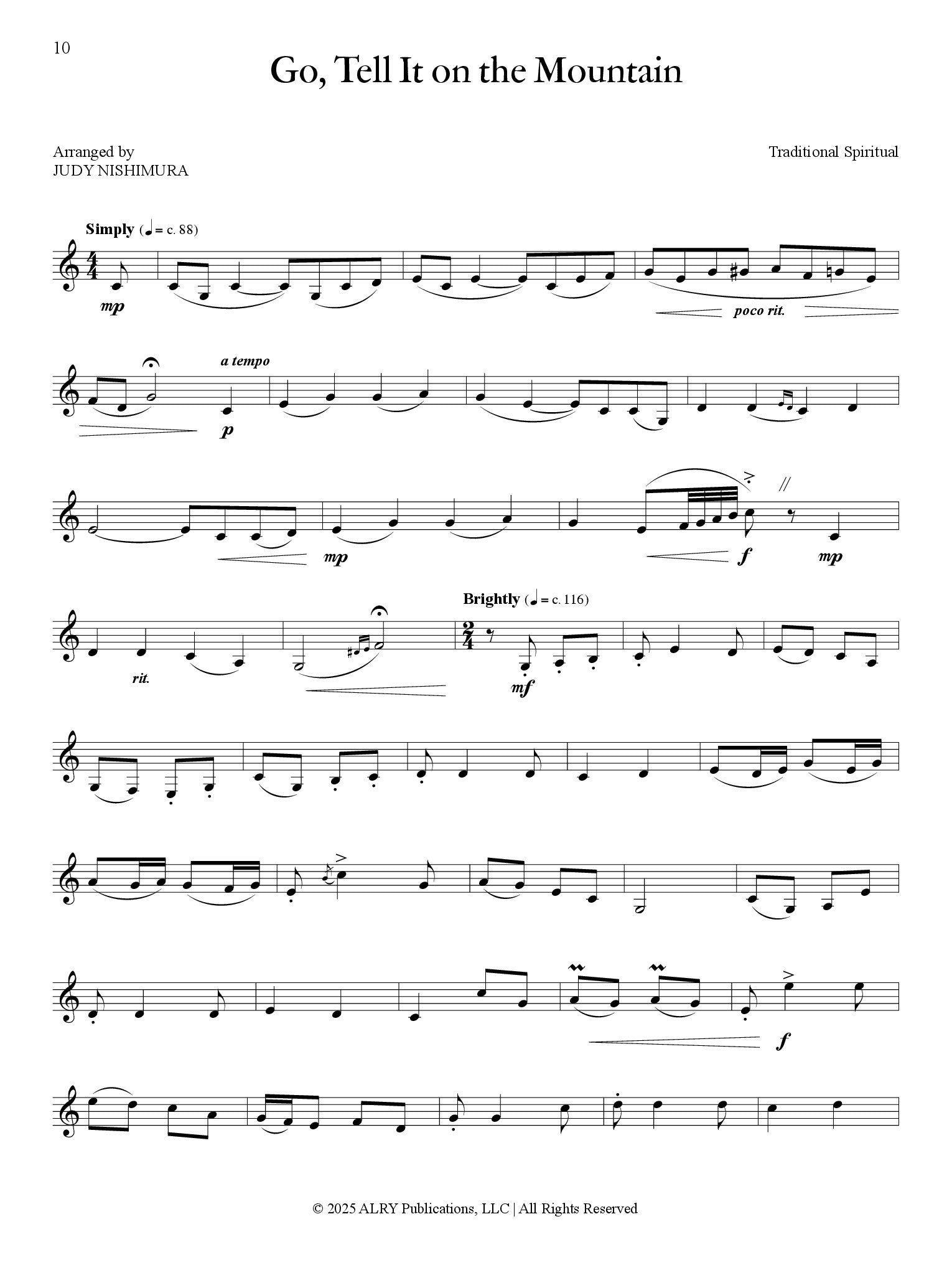 Nishimura - The Christmas Clarinetist for Clarinet Alone