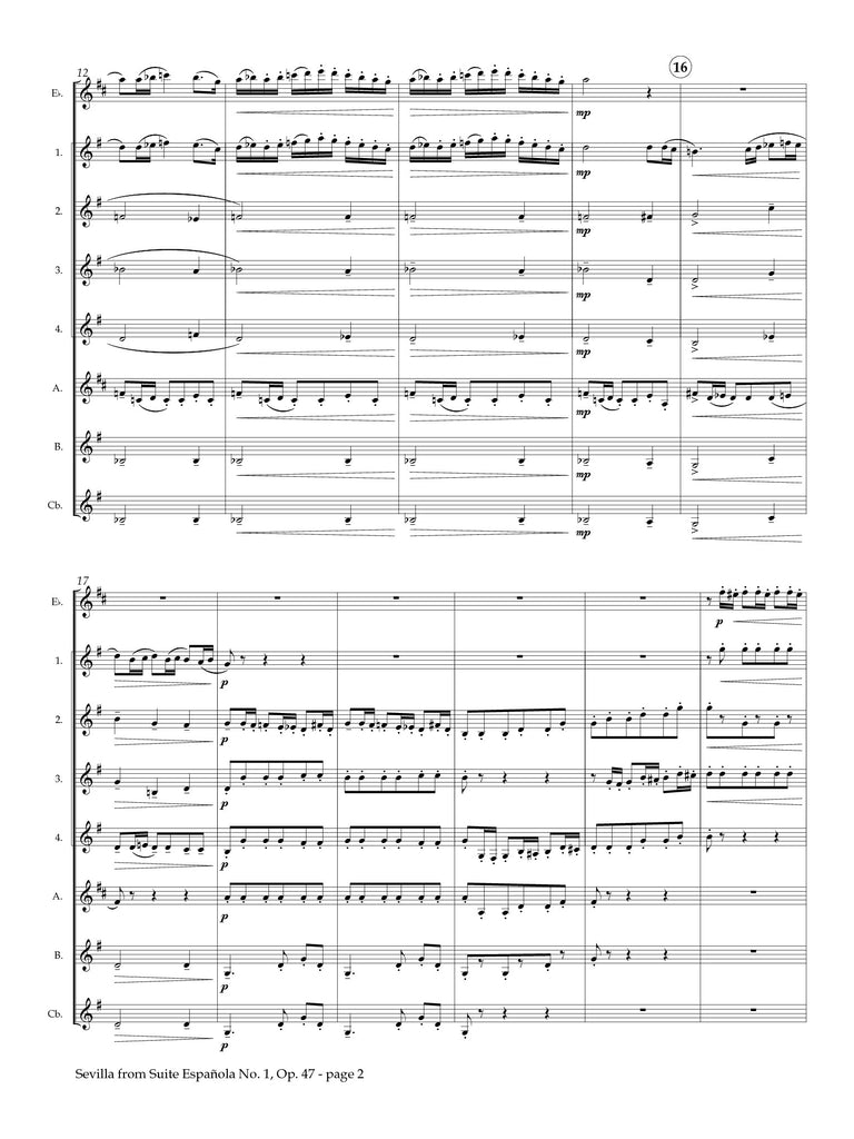 Albeniz - Sevilla from Suite Espanola for Clarinet Choir