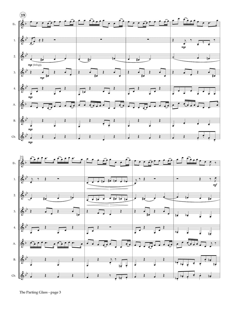 Johnston - The Parting Glass for Clarinet Choir