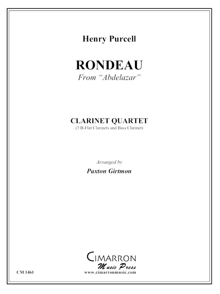 Purcell (arr. Girtmon) - Rondeau from "Adbelazar" for Clarinet Quartet