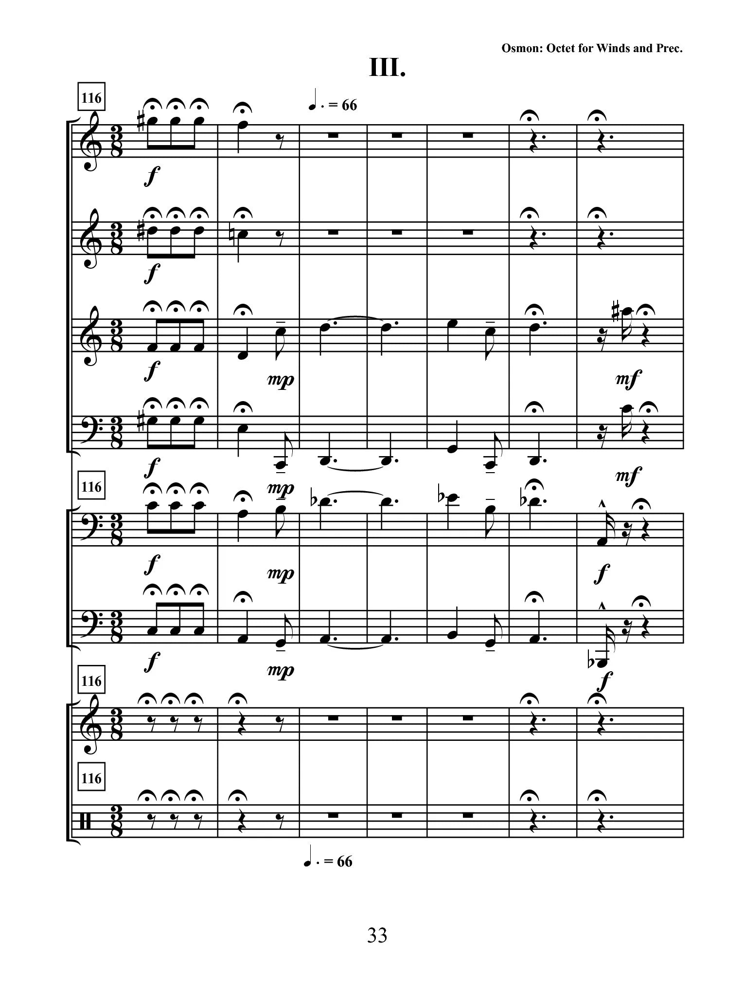 Osmon - Octet for Winds and Percussion