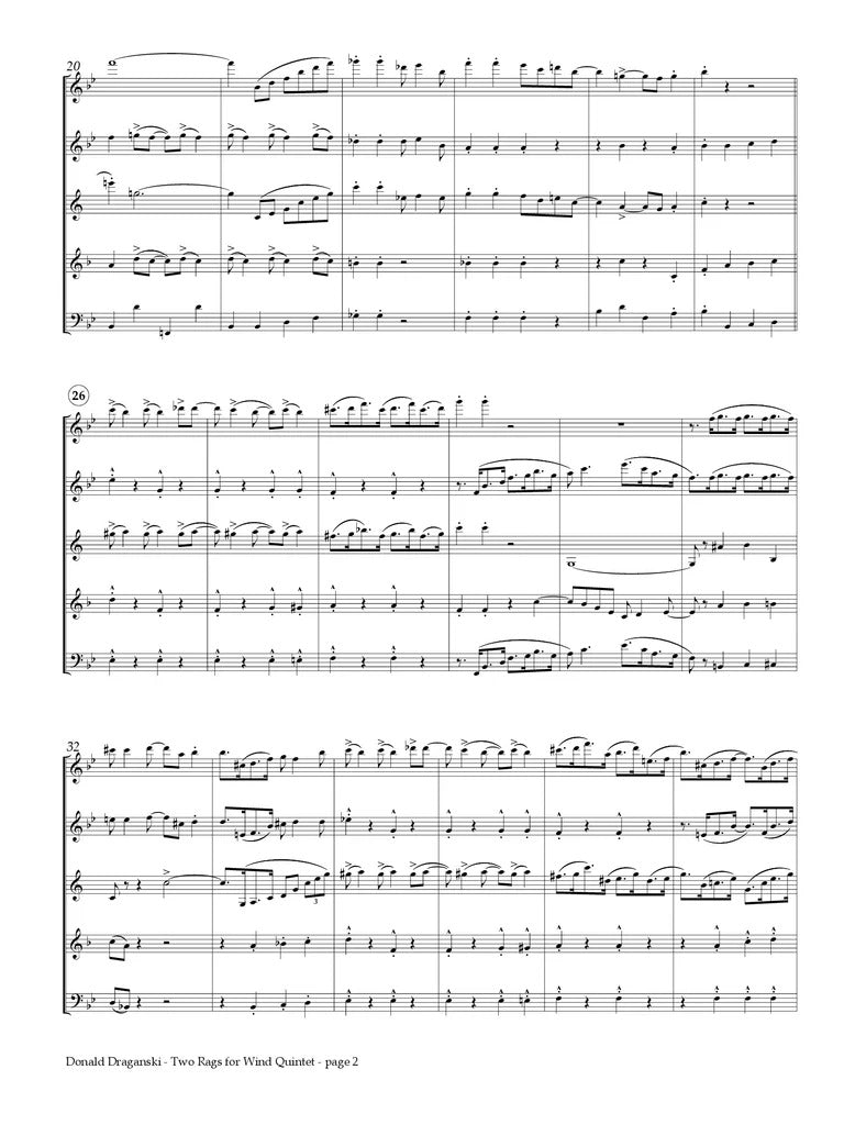 Draganski - Two Rags for Wind Quintet