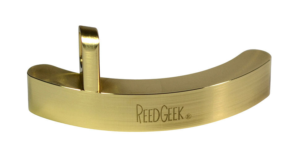 ReedGeek Klangbogen Bore and Reed Stabilizer: Brushed Aerospace Matte Brass 1-Piece