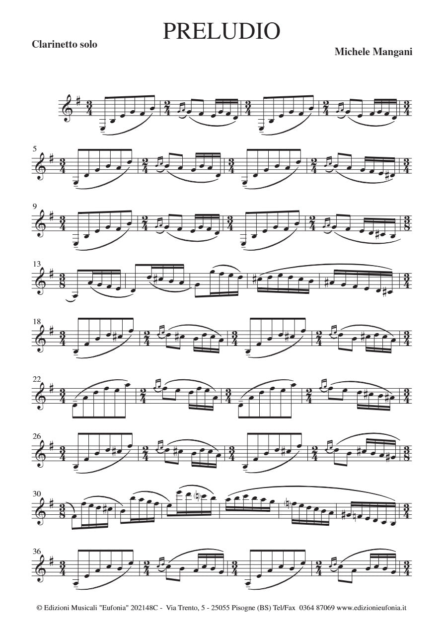 Mangani - Prelude for Clarinet Solo