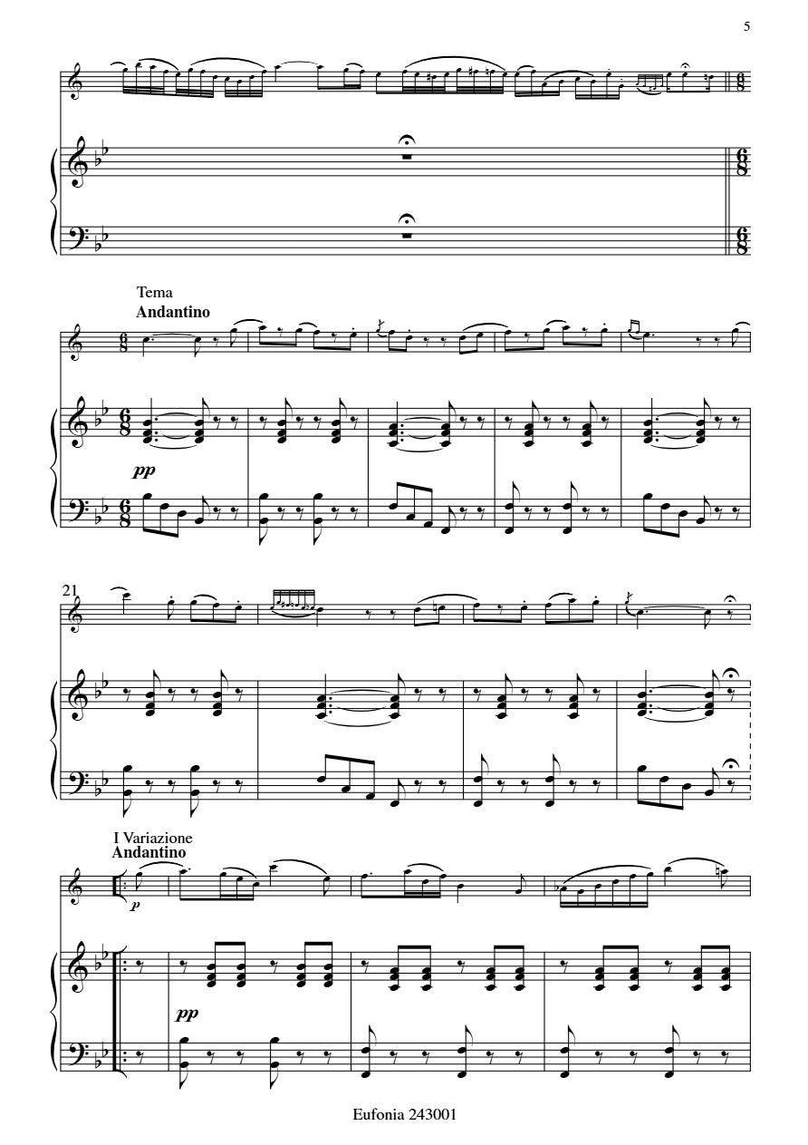 Bassi (arr. Santoro) - Il Carnevale di Venezia (The Carnival of Venice) for Clarinet and Piano