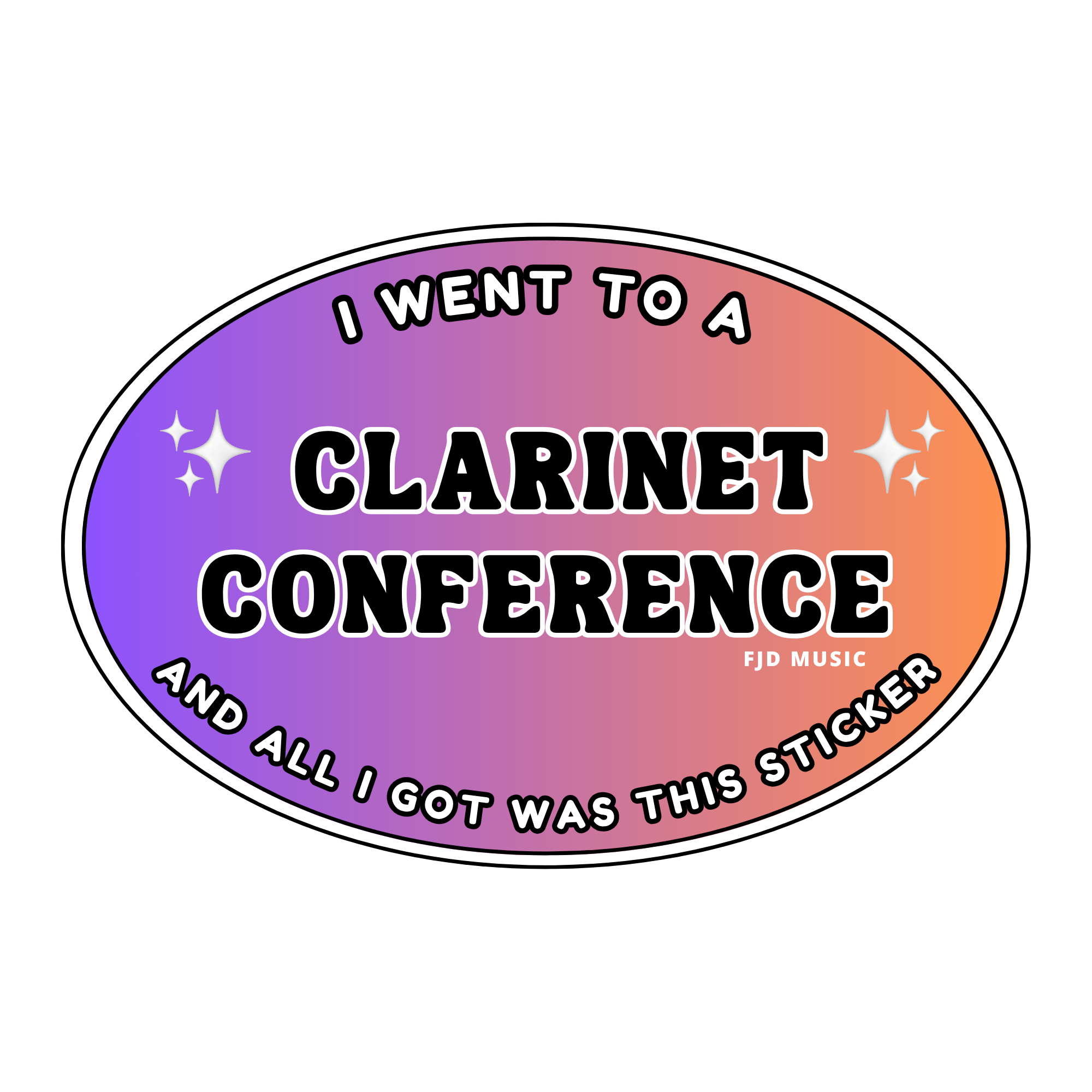 FJD Music - Pink Clarinet Conference - Sticker