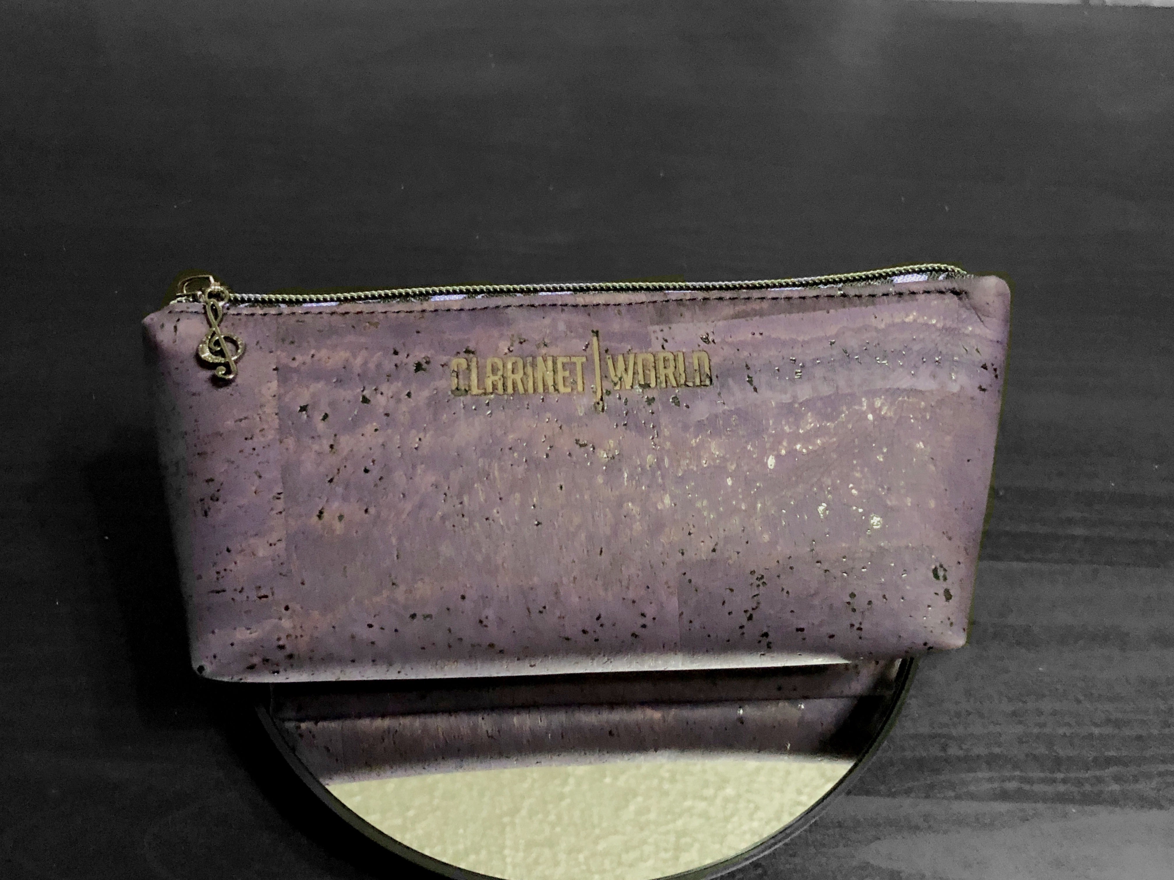 Handcrafted by J.Anne - Small Accessory Zipper Pouches - Purple Cork