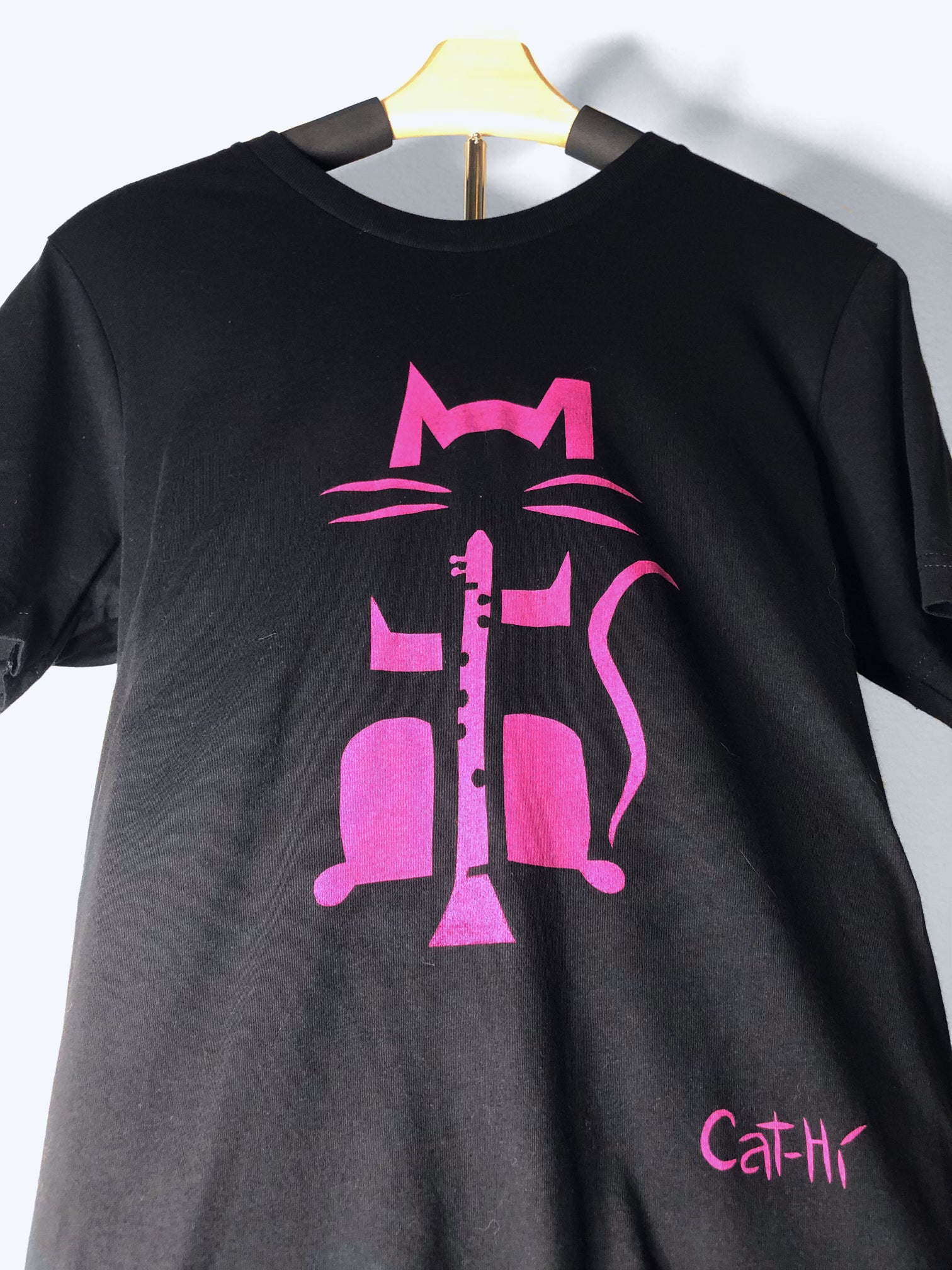 Cat-Hi - Clarinet Cat Shirt - S