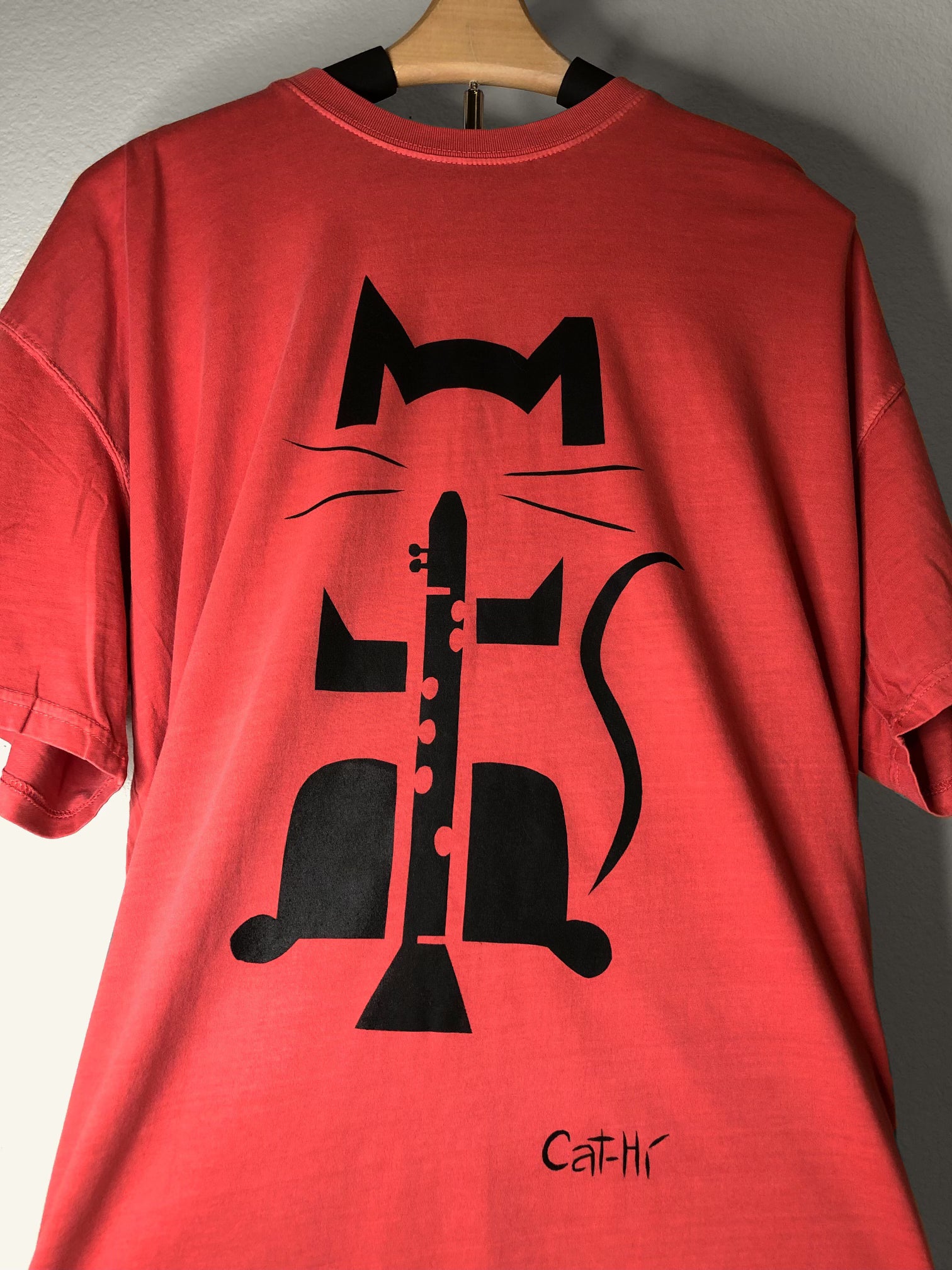 Cat-Hi - Clarinet Cat Shirt - XL