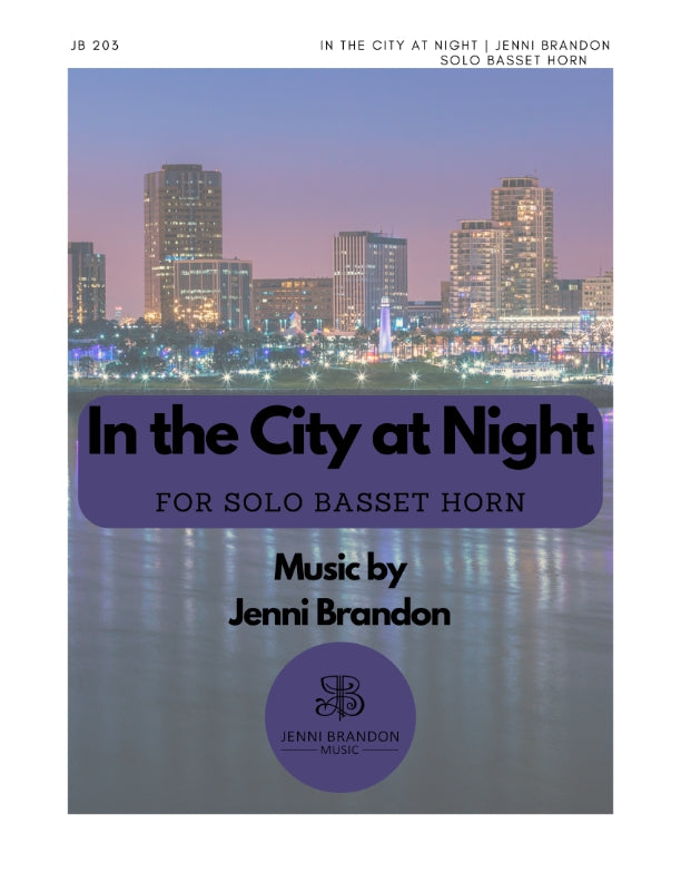 Jenni Brandon - In the City at Night for Solo Basset Horn