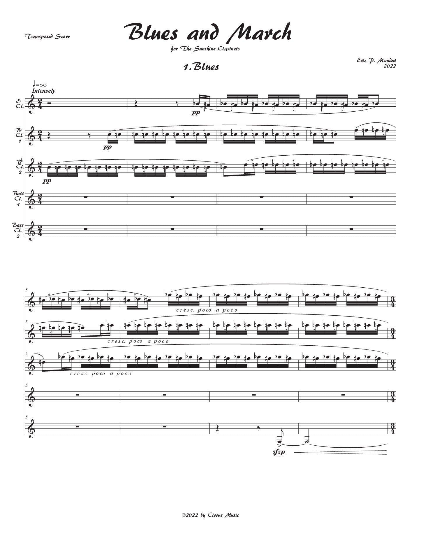 Mandat - Blues and March for Clarinet Quintet