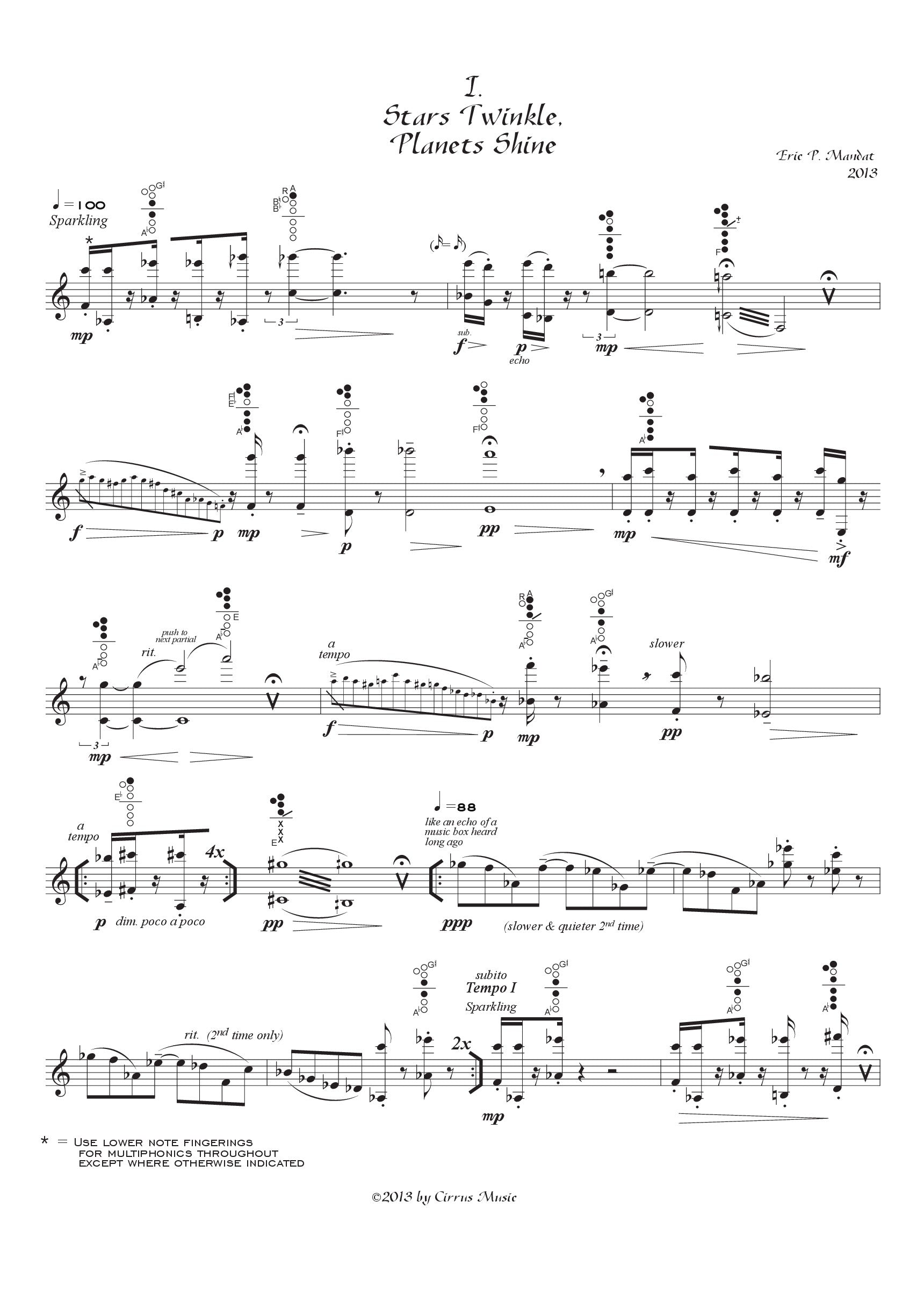 Mandat - Chiral Symmetries for Solo B-flat Clarinet