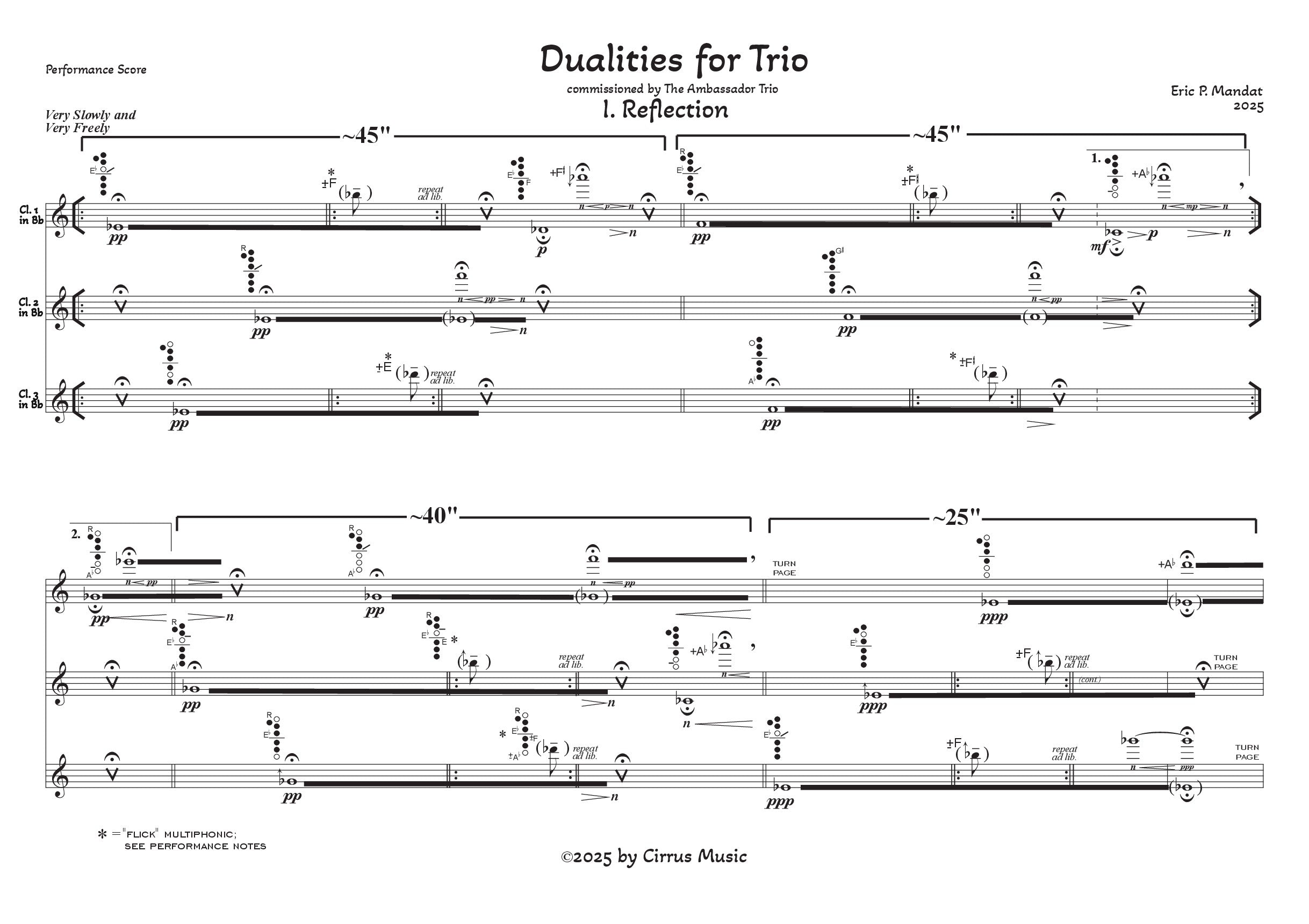 Mandat - Dualities for Trio for Clarinet Trio