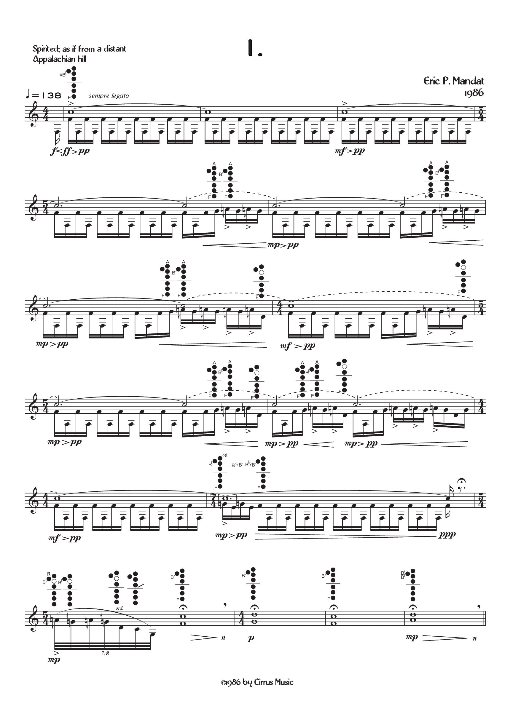 Mandat - Folk Songs for Solo B-flat Clarinet