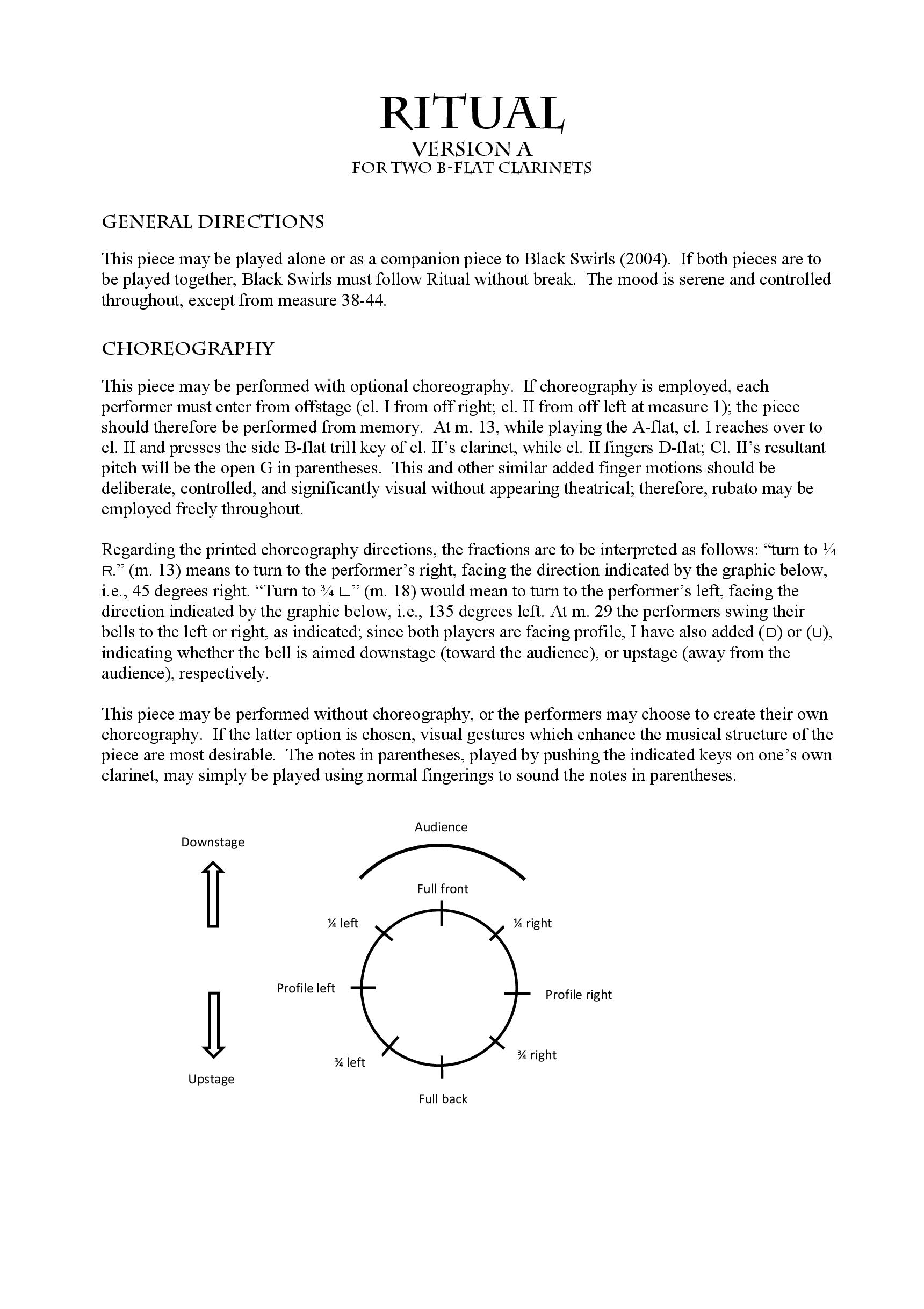 Mandat - Ritual for Two B-flat Clarinets