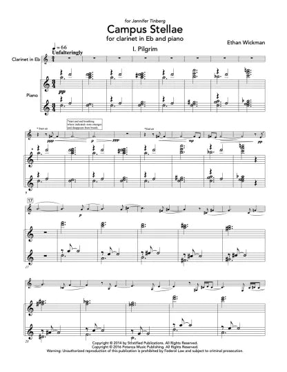Wickman - Campus Stellae for Eb Clarinet and Piano