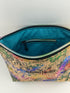 Handcrafted by J.Anne - Large Accessory Zipper Pouches - Rainbow Foil Cork