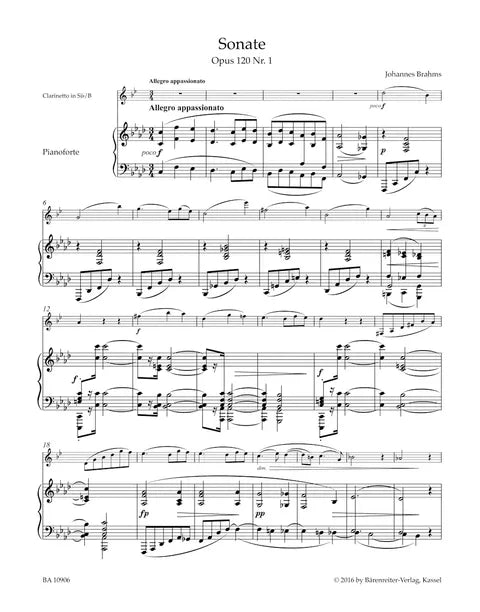 Brahms - Sonatas, Op. 120 for Clarinet and Piano