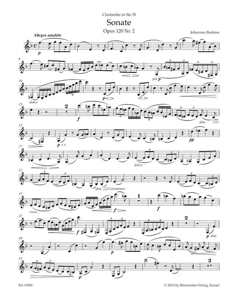 Brahms - Sonatas, Op. 120 for Clarinet and Piano