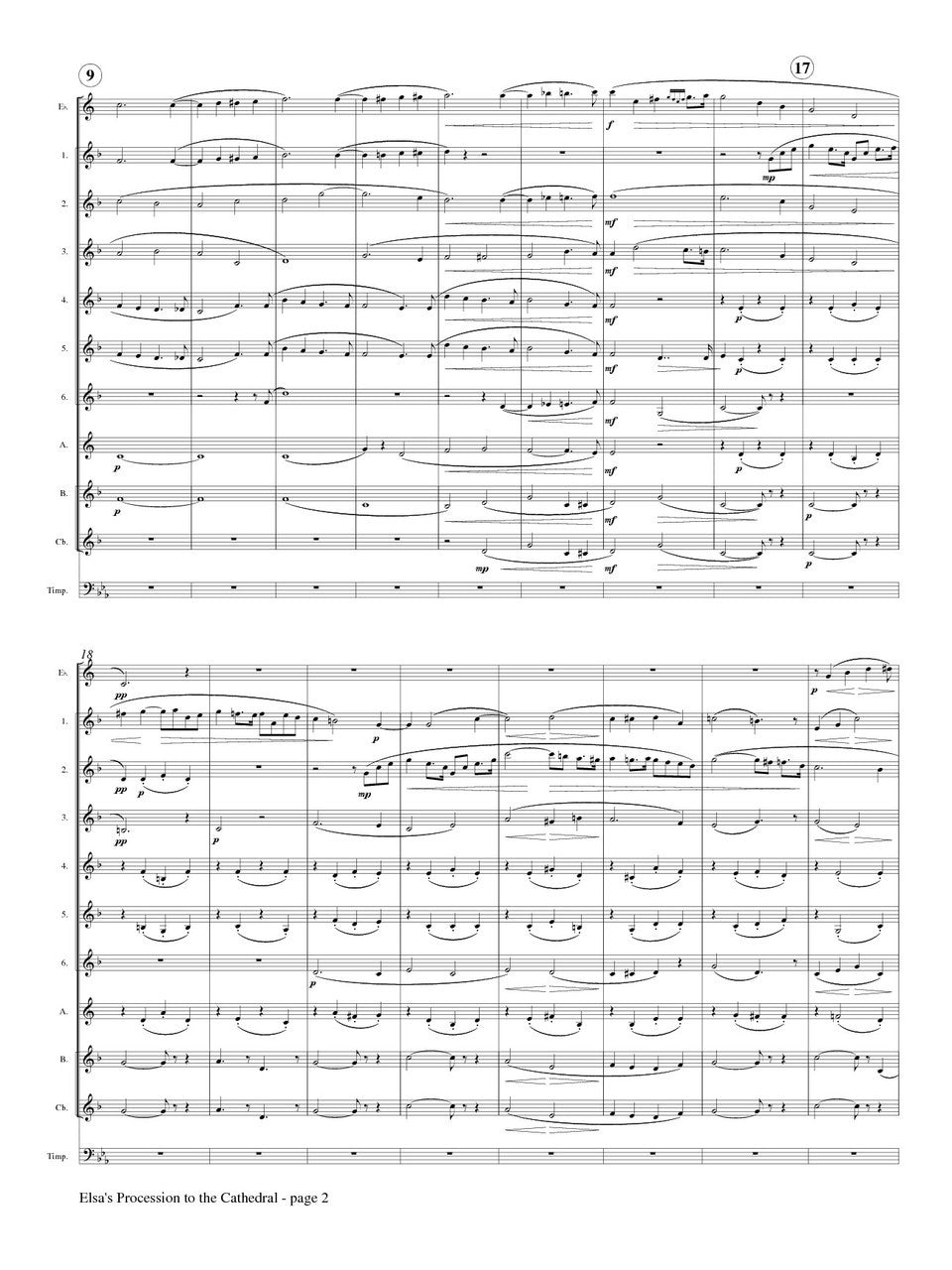 Wagner (arr. Matt Johnston) - Elsa's Procession to the Cathedral for Clarinet Choir