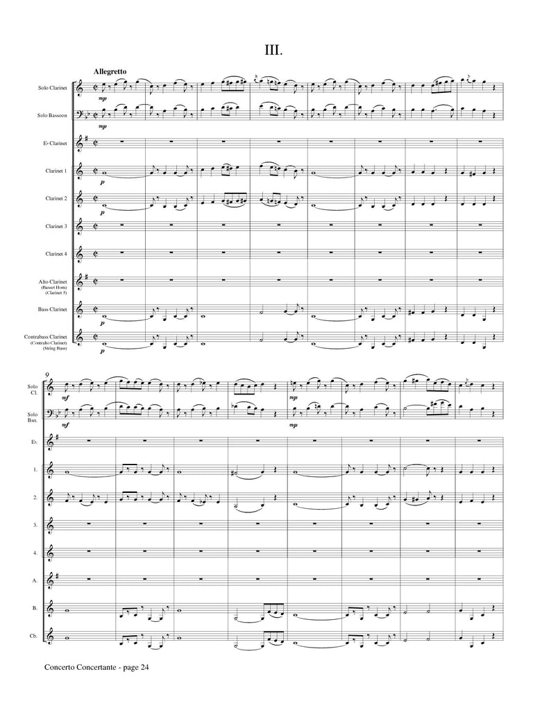 Danzi (arr. Matt Johnston) - Concerto Concertante for Solo Clarinet, Bassoon and Clarinet Choir