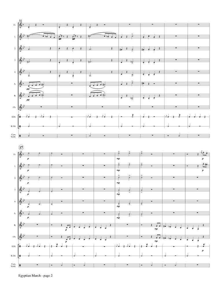 Strauss, Jr. (arr. Matt Johnston) - Egyptian March for Clarinet Choir