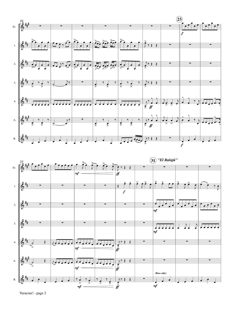 Riojas (arr. Matt Johnston) - Veracruz! for Clarinet Choir