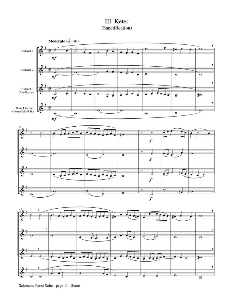 Isaacson - The Salomone Rossi Suite for Clarinet Choir