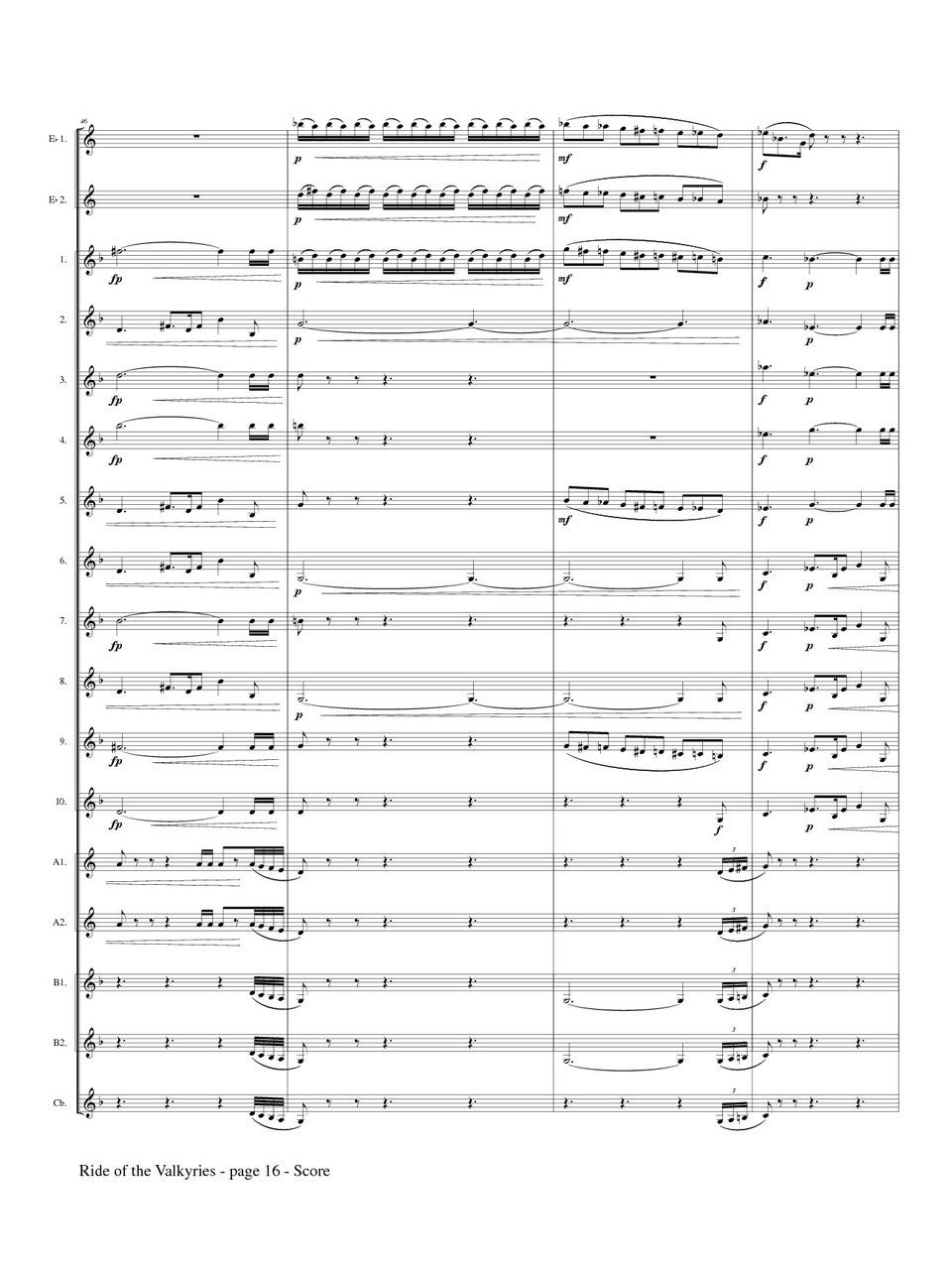 Wagner (arr. Matt Johnston) - Ride of the Valkyries for Clarinet Choir