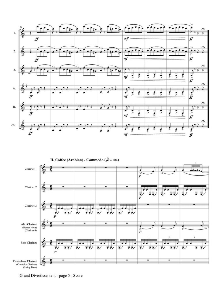 Tchaikovsky (arr. Gibson) - Grand Divertissement from The Nutcracker for Clarinet Choir