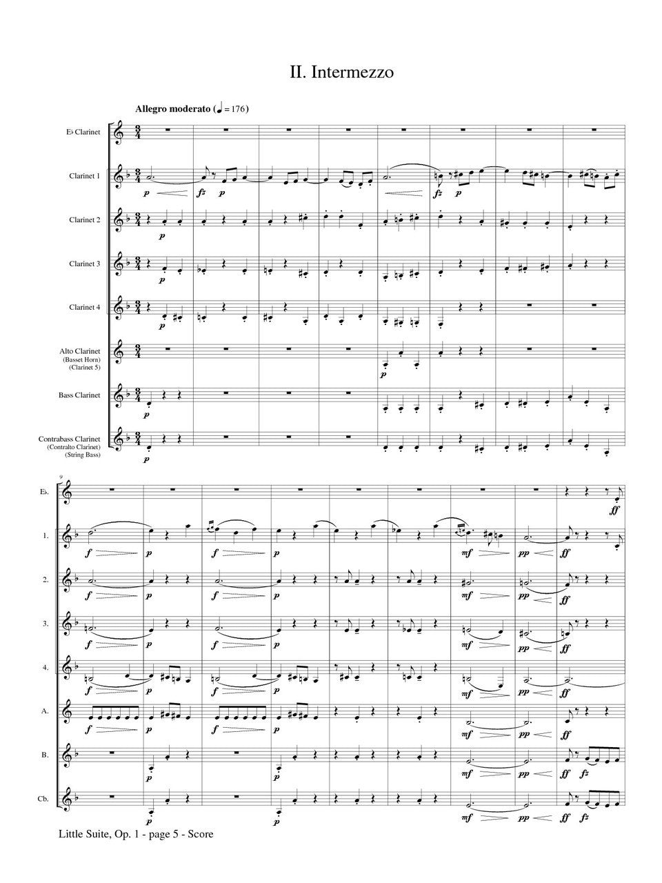 Nielsen (arr. Johnston) - Little Suite for Clarinet Choir