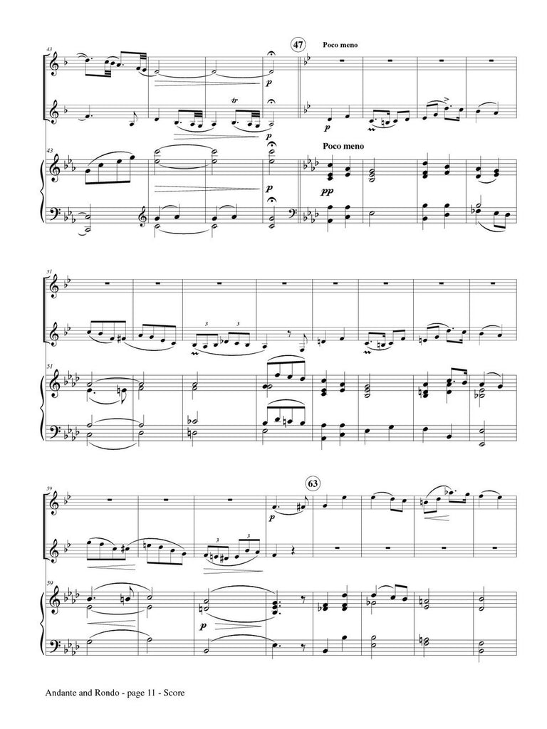 Doppler (Arr. Matt Johnston) - Andante and Rondo, Op. 25 for Two Clarinets and Piano