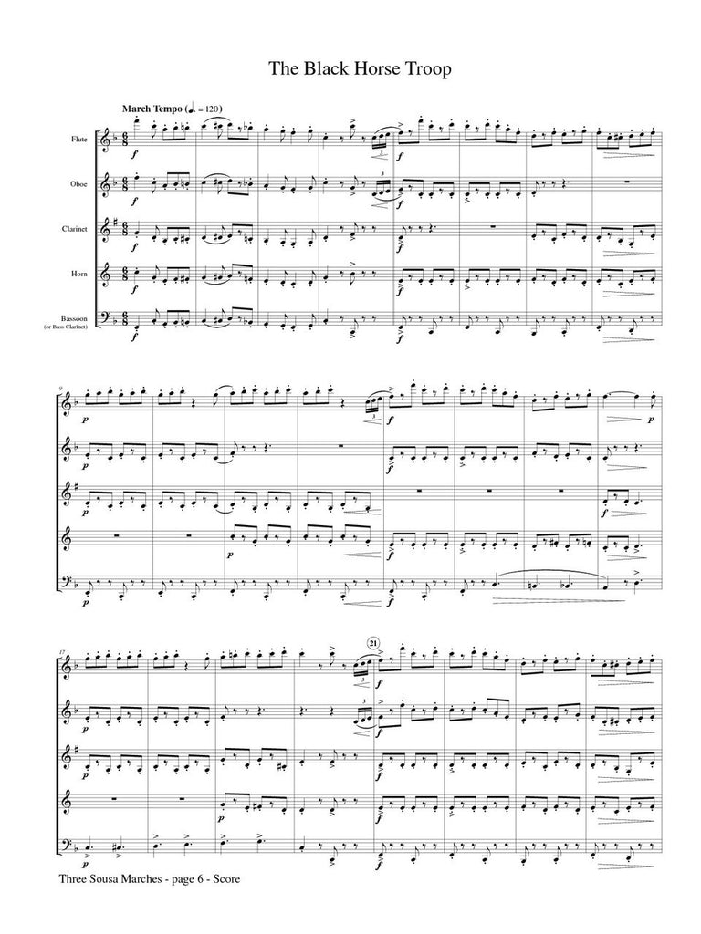 Sousa (arr. Craig) - Three Sousa Marches for Wind Quintet