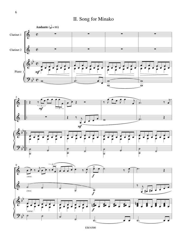 Hiketick - Songs for Friends for Clarinet Duet and Piano